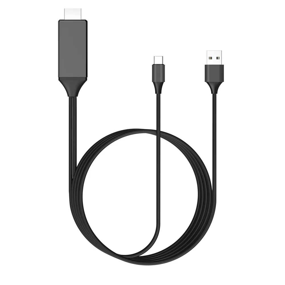 1 8 м HDMI кабель USB Type C к 4K 60 Гц UHD зеркальный зарядный цифровой AV видео адаптер для