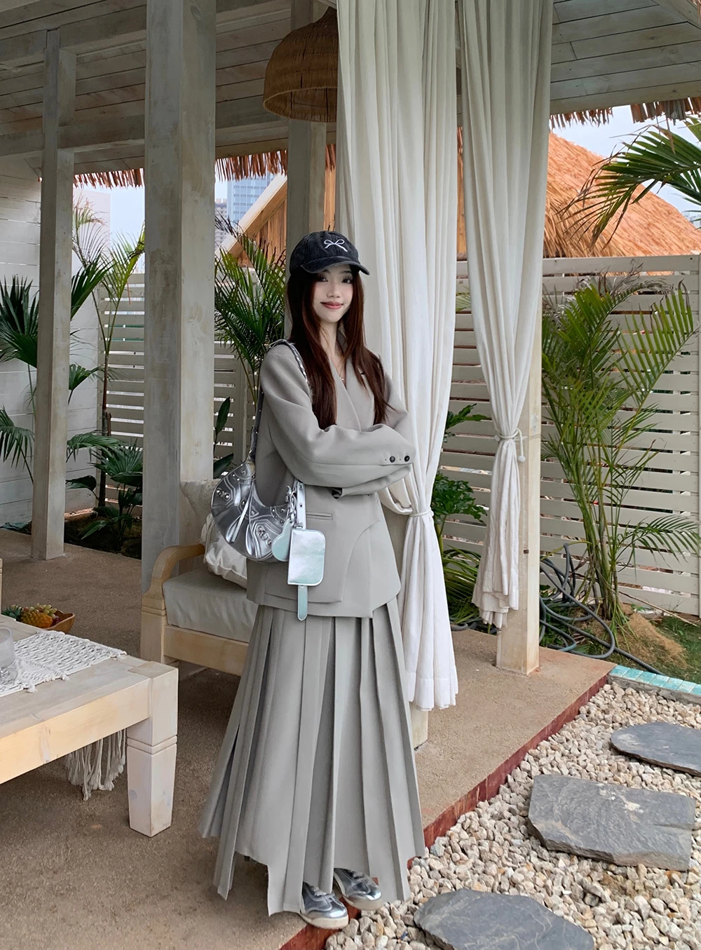 Женский костюм Midnite Star серо-зеленый 2 предмета