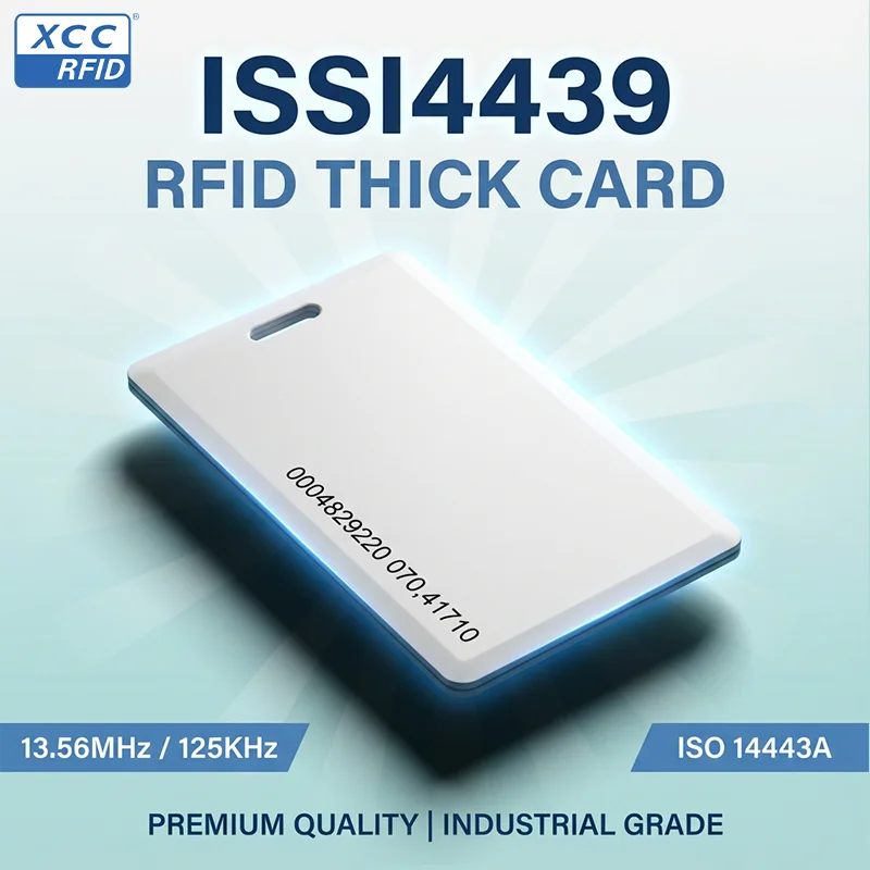 Фото Карта RFID ISSI 4439, 13,56 МГц, толщина 1,8 мм, ISO 14443A, белая, из ПВХ, пустая, для контроля доступа, для дверей, память 1K №5