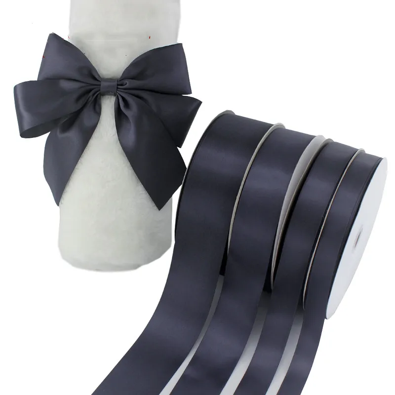 

Dark Grey Encryption Ribbon, Matte Flower Packaging Ribbon, Garment Accessories, Hair Color, 91m