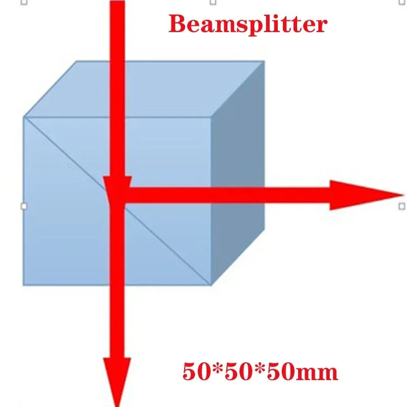 5:5 Соотношение разделения Beamsplitter Transflective K9 Big Cube Prism Оптическое стекло Треугольная