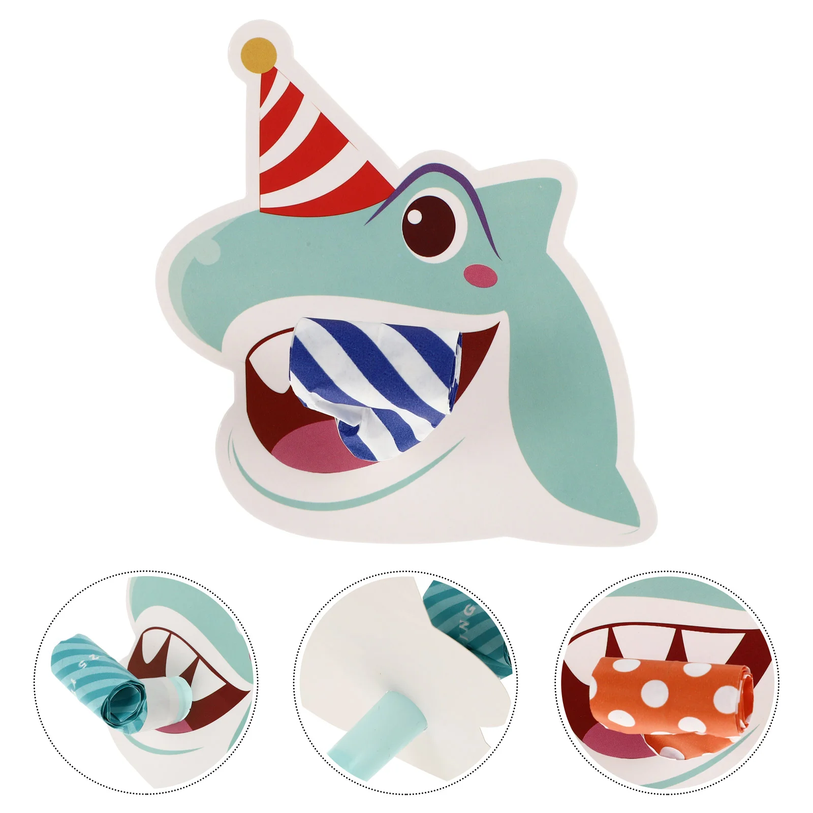 

30pcs Cheering Whistle Paper Cartoon Whistles Party Favors Children Playthings