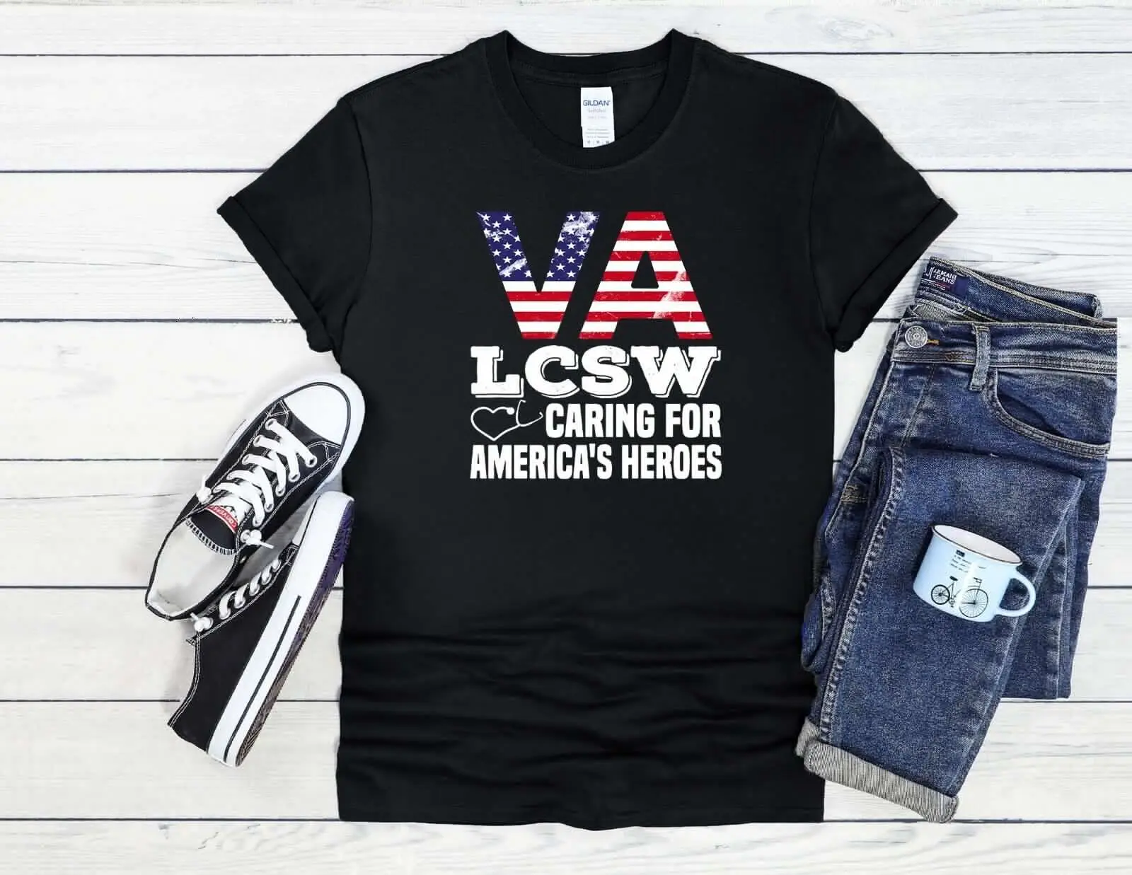 VA классная футболка для соцработников Джутовая сумка бейсбольная Футболка Топ