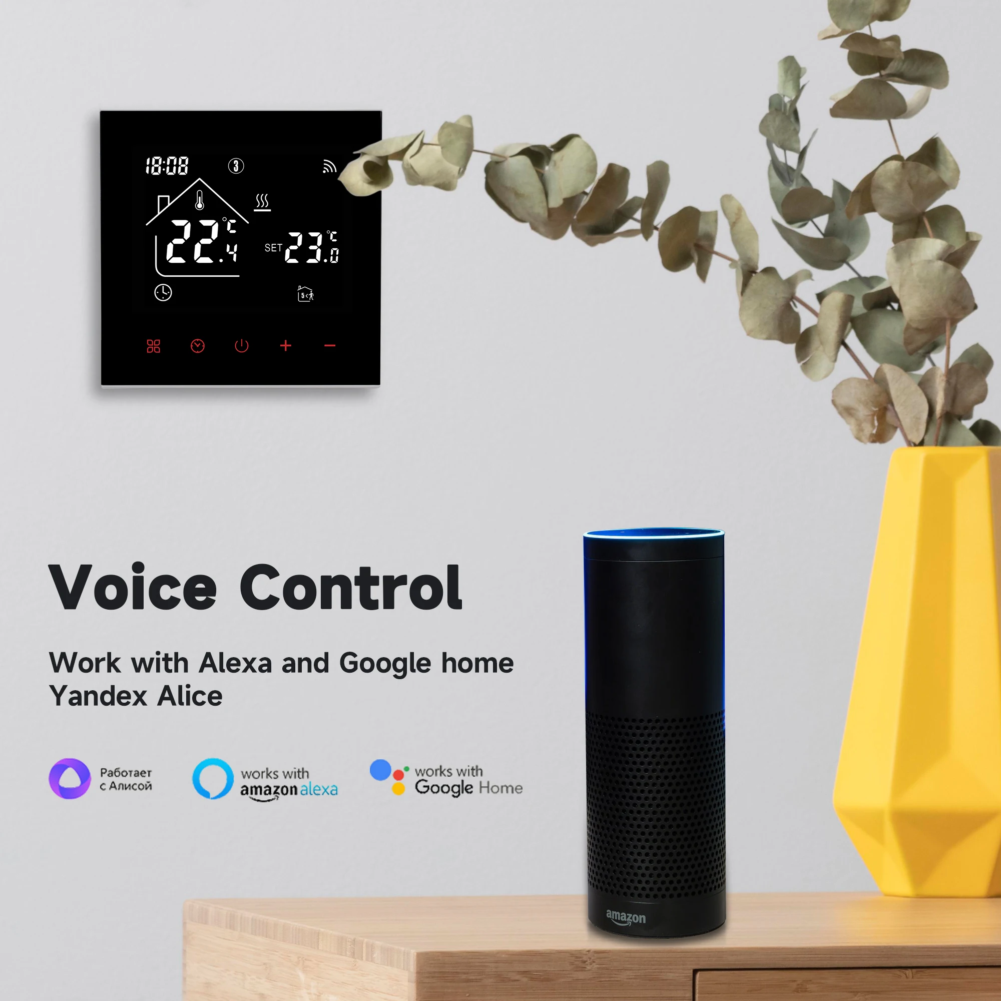Tuya WiFi inteligentny termostat elektryczny ogrzewanie podłogowe woda/kocioł gazowy pilot temperatury dla Google Home, Alexa 4 Tuya WiFi inteligentny termostat elektryczny ogrzewanie podłogowe woda/kocioł gazowy pilot temperatury dla Google Home, Alexa 4