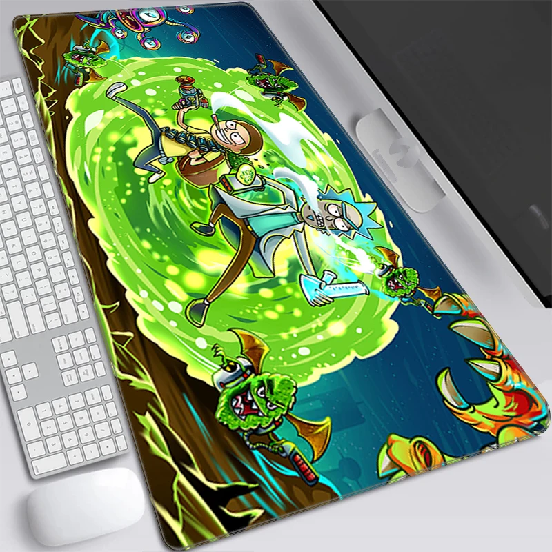 Mouse Pad Gamer Keyboard Gaming Mat Rick Pc Accessories Non-slip Pads Anime Laptops Computer Mause Mousepad Deskmat Cabinet Xxl