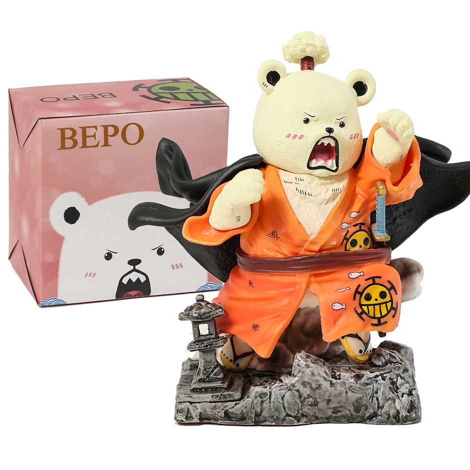 One Piece Wano Country Kimono Bepo Bear Figurine Collection Figure Model Toy Gift