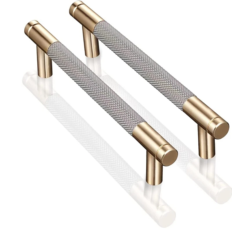 

Cabinet Handles 2-Pack Aluminum Cabinet Pulls Knurled Diamond Pattern Drawer Hardware For Kitchen Cupboard Door