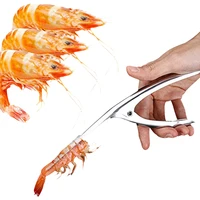 304 stainless steel shrimp peeler prawn shrimp deveiner fishing knife lobster shell remover peel device kitchen seafood tools
