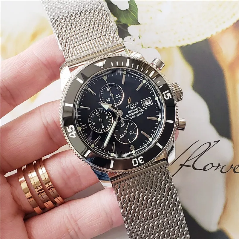 

Luxury Mens Quartz AAA Watch Breitling Professional Wristwatch Sport Endurance Chronograph Super 904L Stainless steel Quality