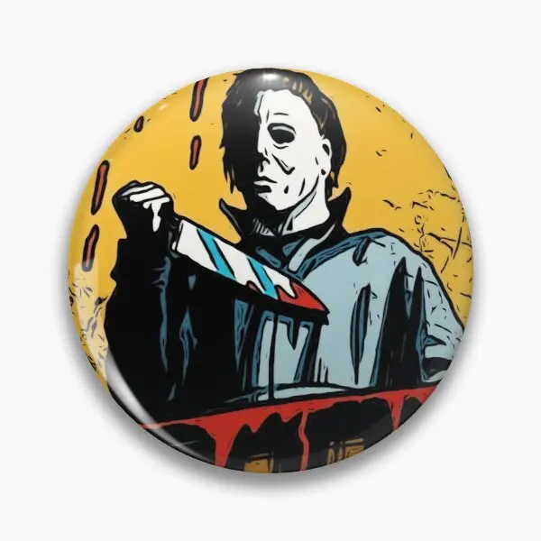 

Horror Slasher Michael Boogeyman Customizable Soft Button Pin Brooch Hat Badge Fashion Metal Clothes Creative Collar Lapel Pin