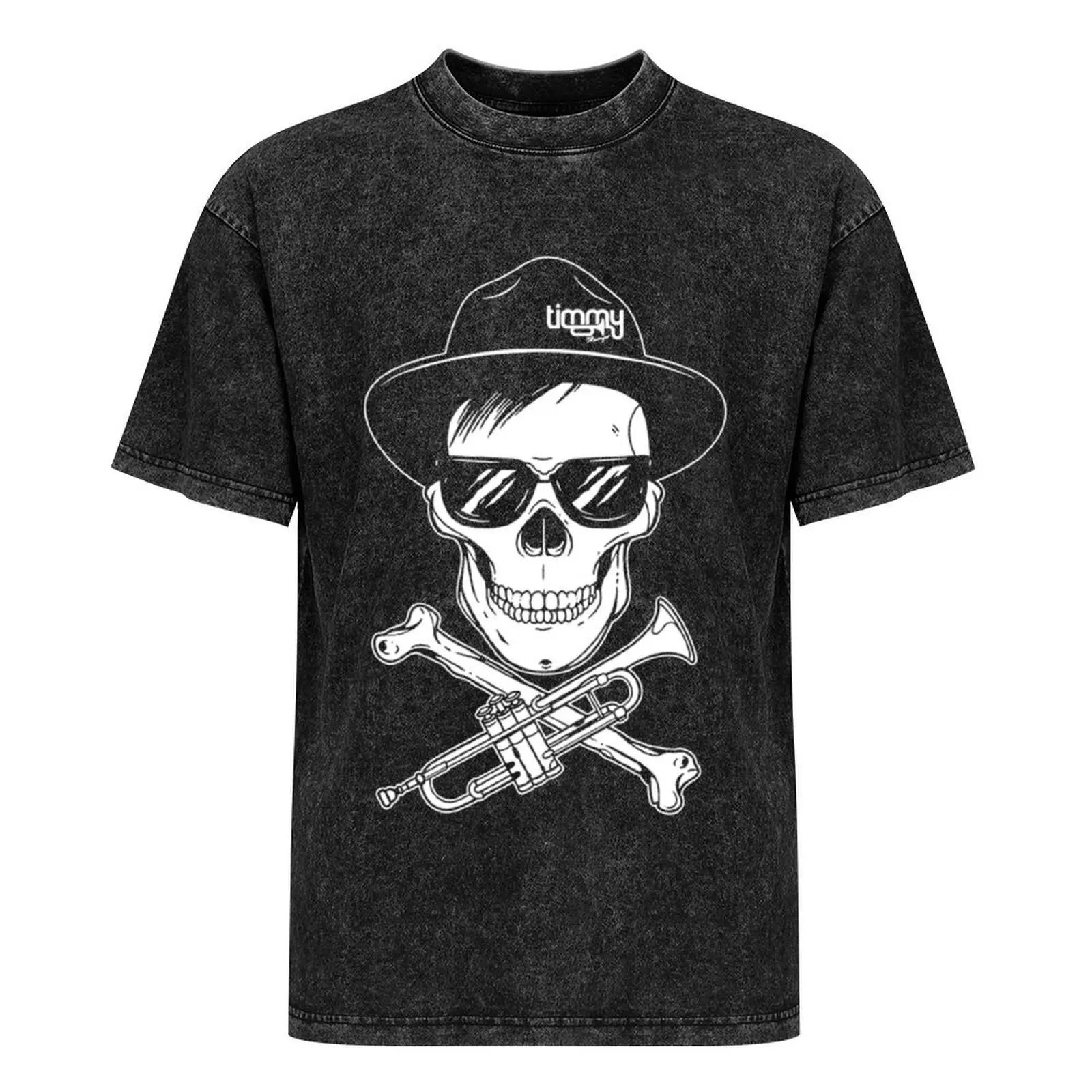 Черная футболка с черепом Timmy Trumpet большие размеры новое издание быстросохнущая