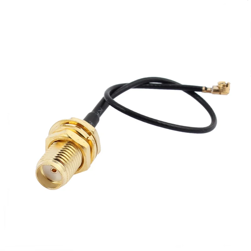 

Кабель в сборе с гнездовым разъемом SMA для IPEX (U.FL) черный RG1.13 15 см ОТРЕЗОК кабеля для беспроводного маршрутизатора или AP