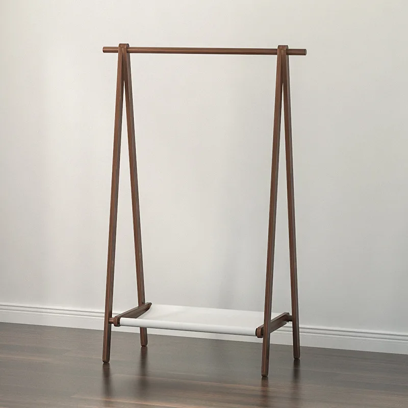 

Clothing Rack Stand Coat Nordic Solid Wood Floor Hanger Simple Japanese Beech Foldable Home Bedroom
