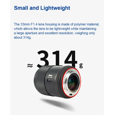 Объектив Meike 33mm F1.4 AF с большой апертурой для беззеркальных камер с байонетами Z, Fuji X, Sony E (ZV-E10 II, A6600, A6400, A5000)