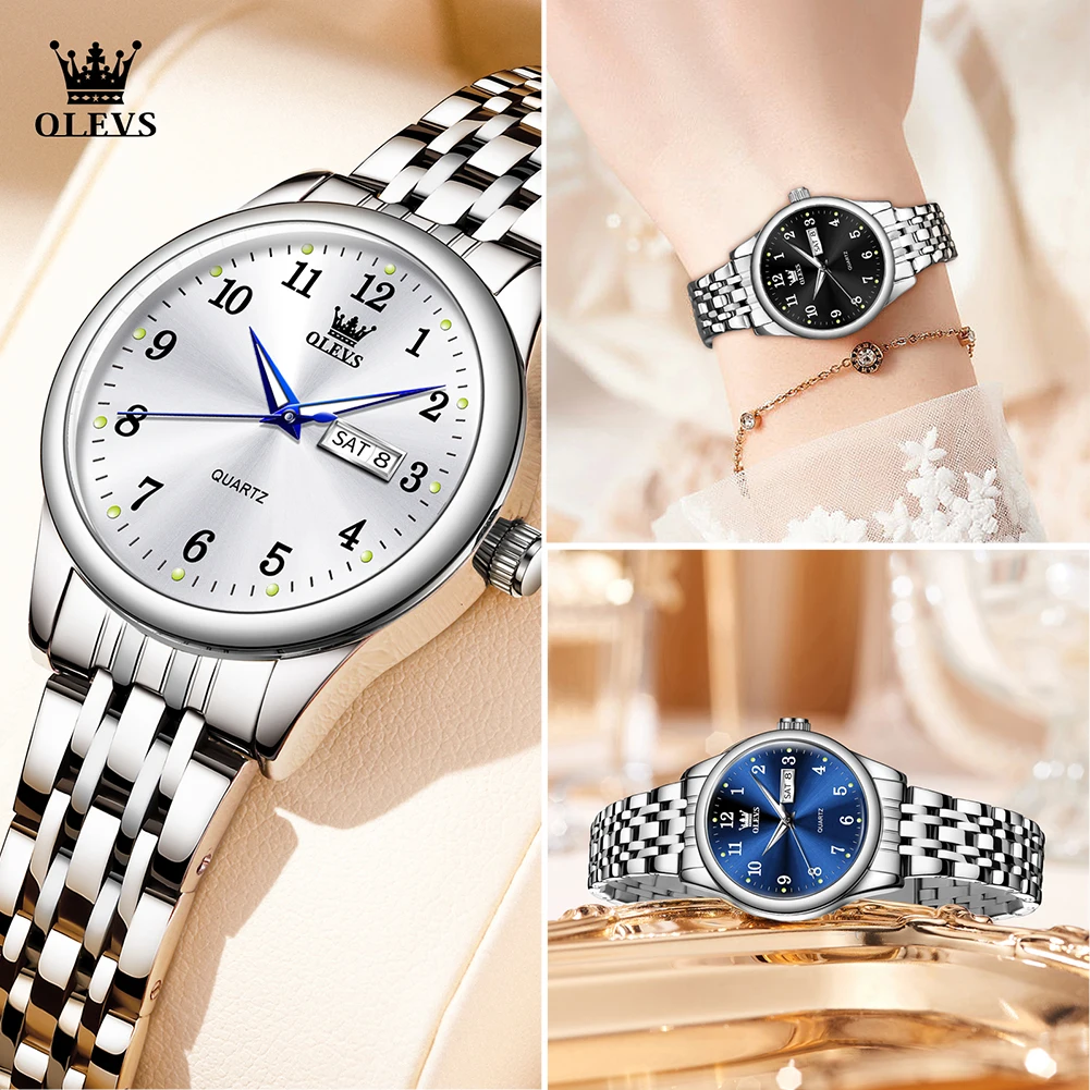 Часы JSDUN женские кварцевые модные элегантные водонепроницаемые светящиеся с