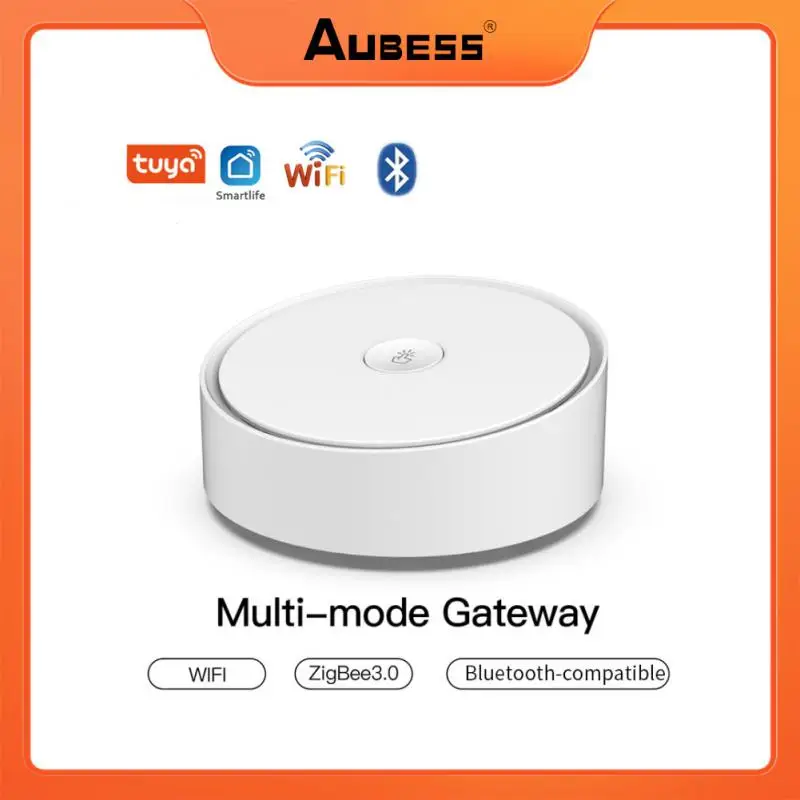 

Умный Многофункциональный шлюз Aubess Tuya, сетевой хаб с Wi-Fi и Bluetooth, дистанционное управление, совместимо с Alexa и Google Home