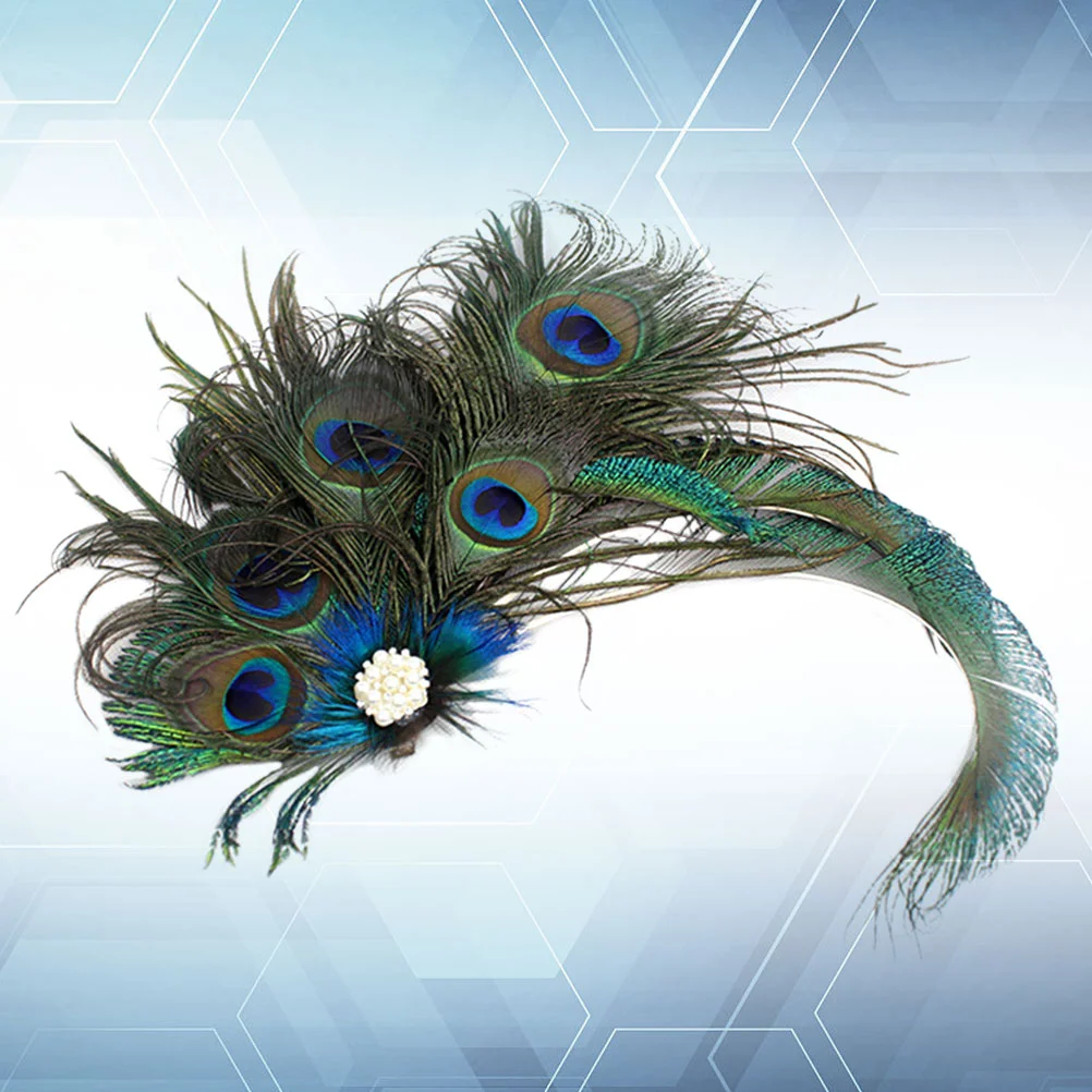 

Retro Vintage Hair Clips Feather Hair Woman Hair Decoration Accessories Hairpin (Green)