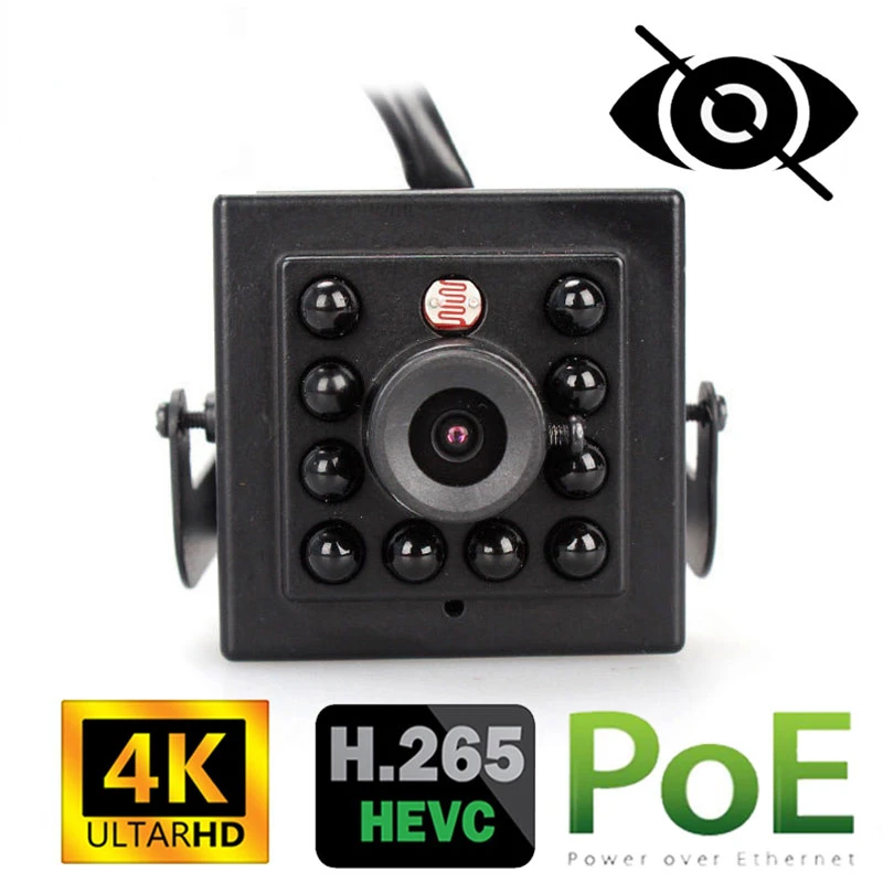 

IP Camera Indoor H.265 Onvif Mini Small CCTV Night Vision IR 940nm POE Security Camera Inside Birdcage Machine