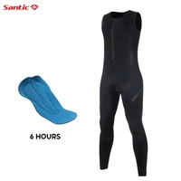 Santic зимние велоштаны мужские из спандекса