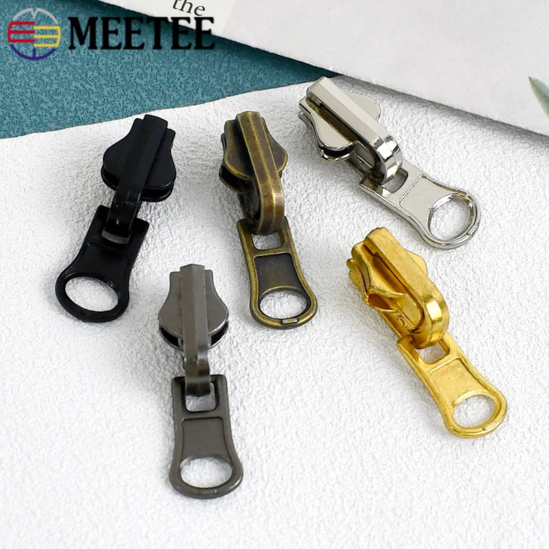 Металлические вращающиеся головки молнии Meetee 5/10/20 шт