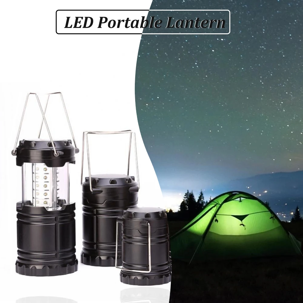 LED Portable Lantern COB Work Light Camping Light Emergency Light Outdoor Gear Supplies 3 AAA Batteries Powered Outdoor Lighting