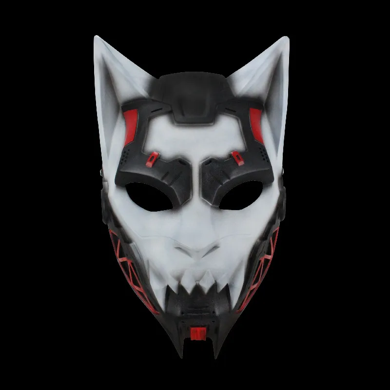 

Movie Mechanical Punk White Wolf Cosplay Mask Full Face Adult Mask Halloween Horror Dress Ornaments