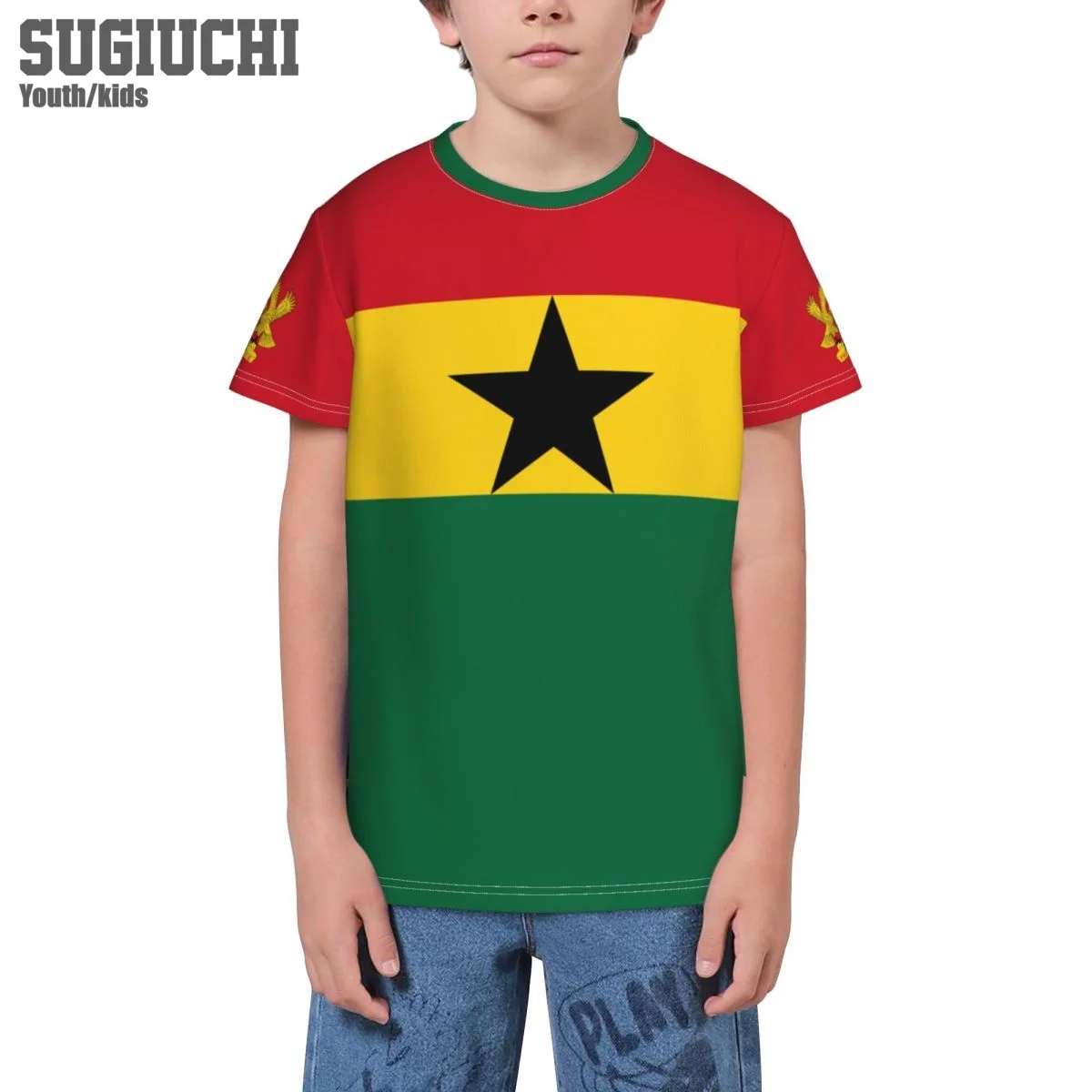 Пользовательское имя номер флаг Ганы эмблема 3D футболки для детей молодежные