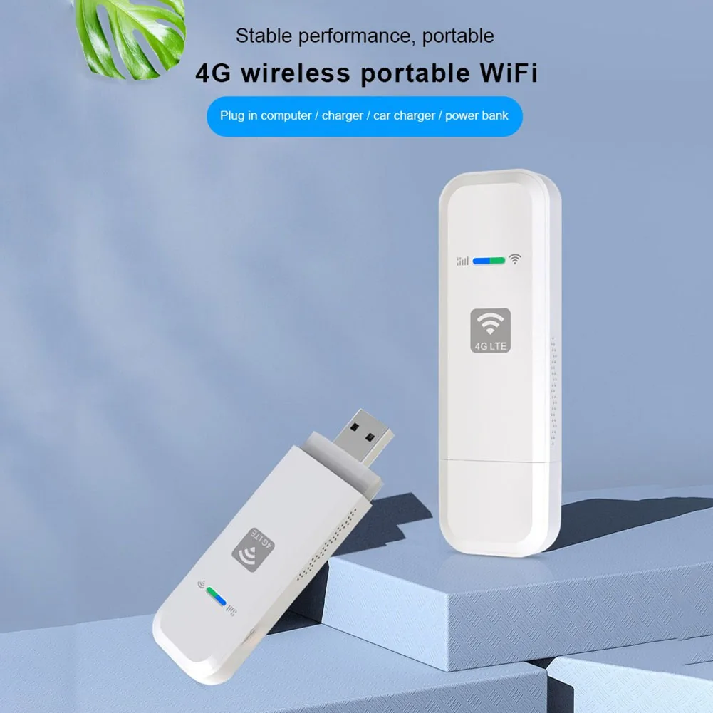 

Portable 4G LTE USB WiFi Router with SIM Card Slot Wireless Network Adapter Plug and Play European Version for Outdoor Travel