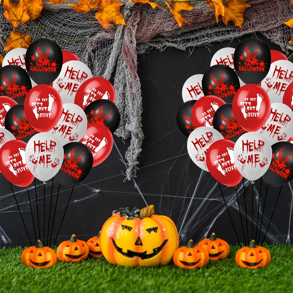 19 шт. букет в виде паука и летучей мыши на Хэллоуин