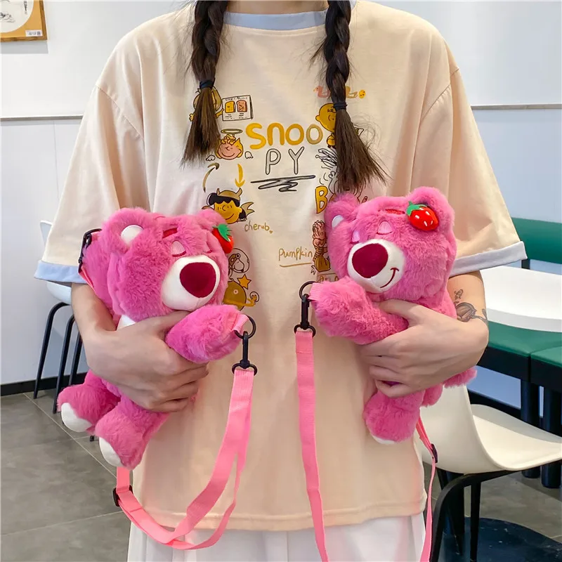 

26Cm Disney Kawaii Pooh Bear Cartoon Anime Merchandise Plush Doll Crossbody Cute Backpack Holiday Gifts For Girlfriend
