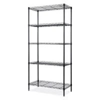 5 Tier Storage Shelf Rack Wire Shelving Unit Storage Shelves for Kitchen Office Garage (23.62 x 12.6 x 59.06)" [US-W]