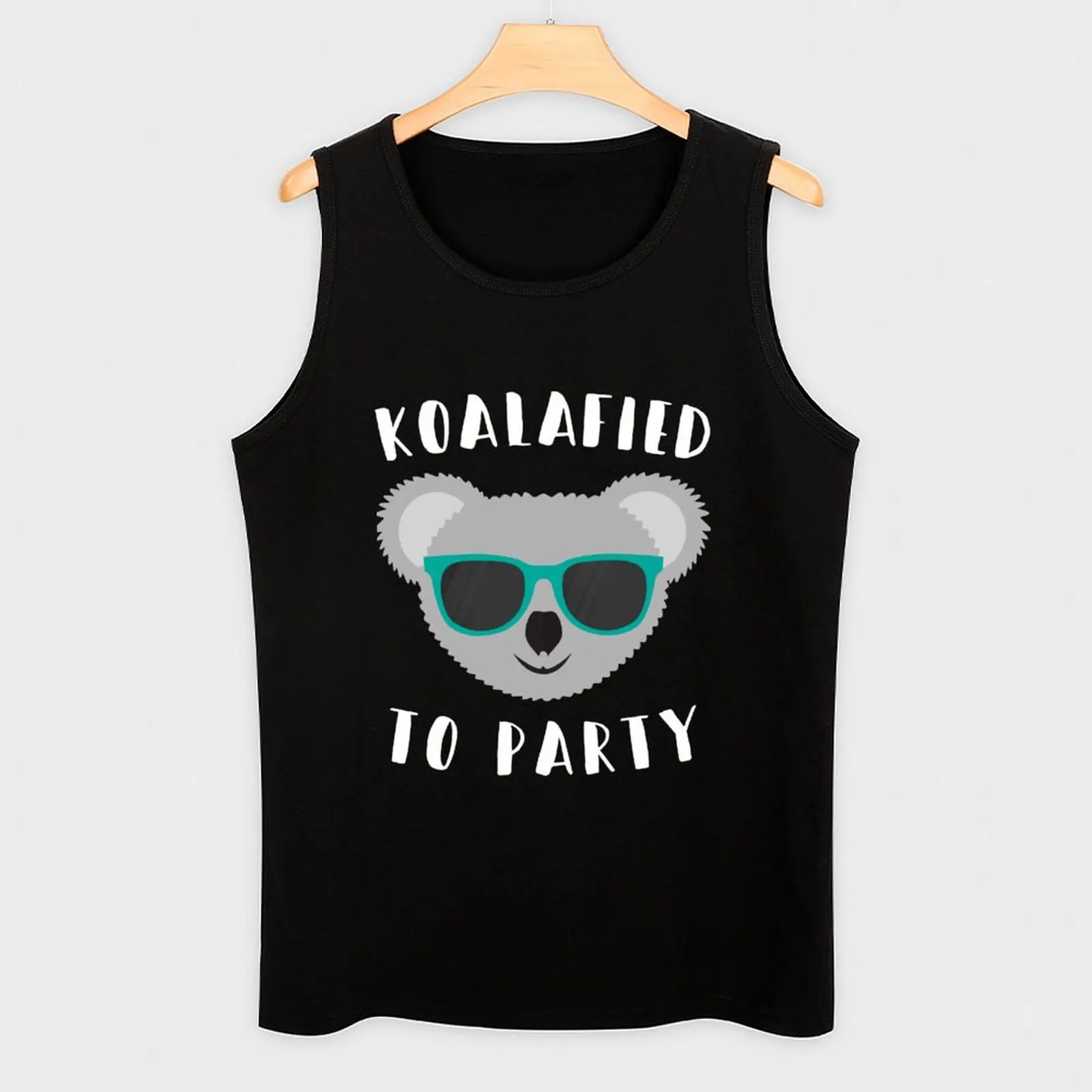 Koalafied To Party Koala Animal Puns Tank Top бодибилдинг для мужчин футболка тренажерный зал