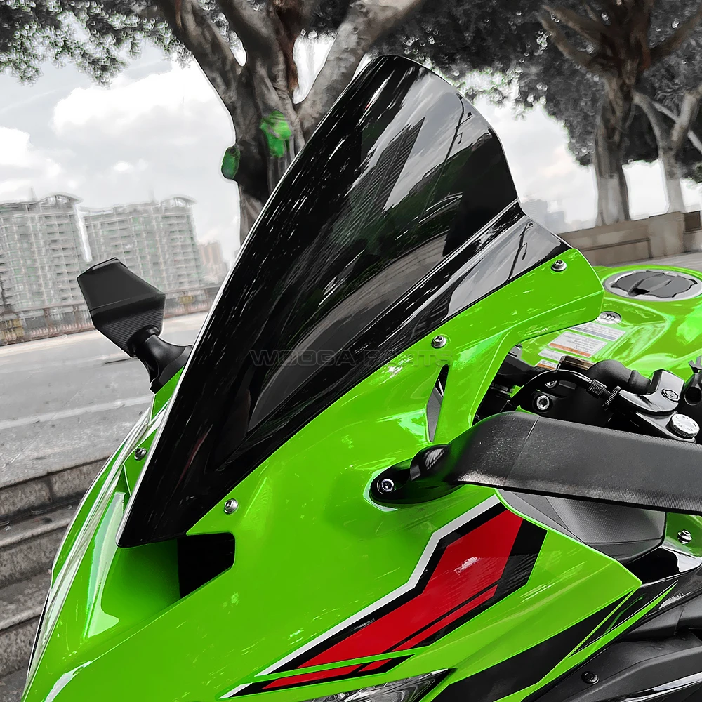 Фото ZX-4R ZX-25R гоночное высокое ветровое стекло для Kawasaki ZX4R ZX4RR ZX25R спортивное туристическое лобовое стекло двойной пузырьковый дефлектор серии ZX 4R №4
