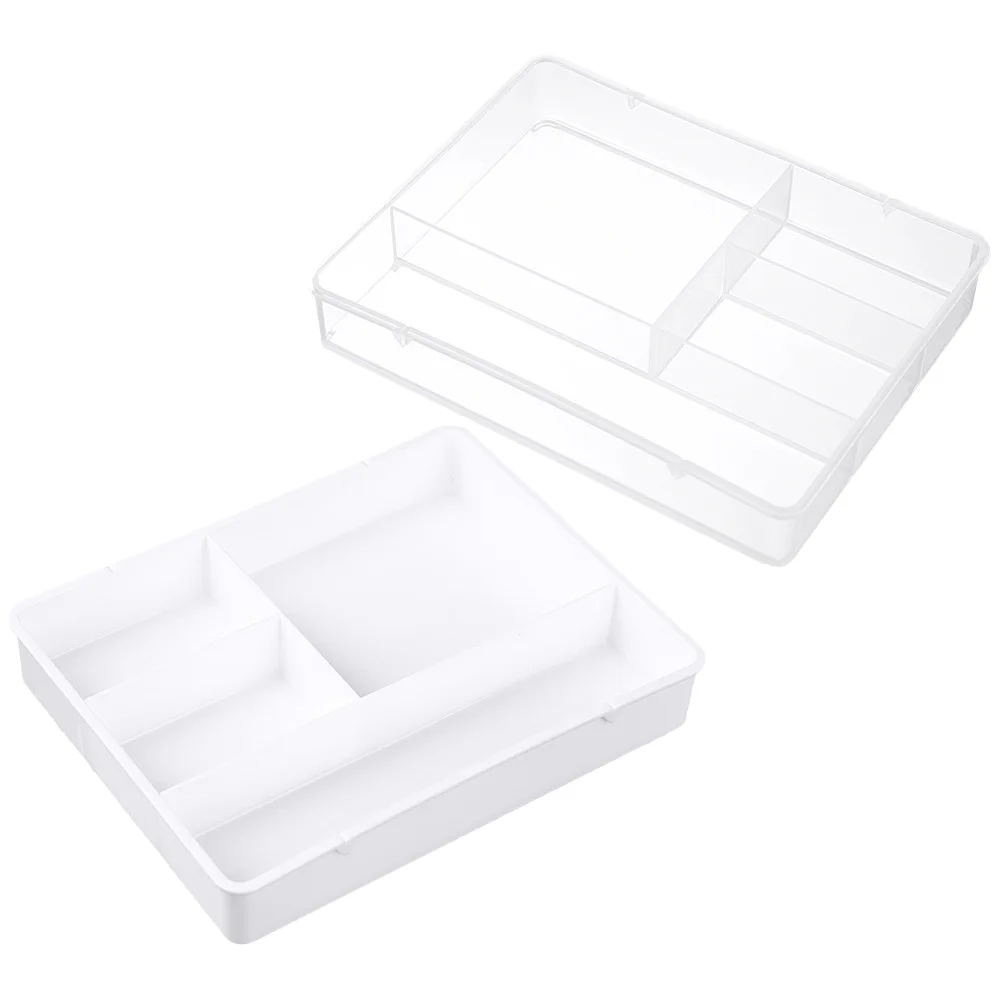 

Organizer Drawer Tray Drawers Vanity Makeup Dividers Bins Utensils Compartment Earring Cutlery Bathroom Organizers Trays Clear