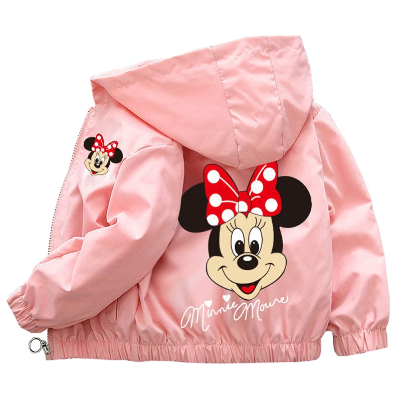 Autumn New Children's Clothing Cartoon Mickey Minnie Jacket Boys Girls Baby Outing Clothes Jacket Children Hooded jacket 1-12Y