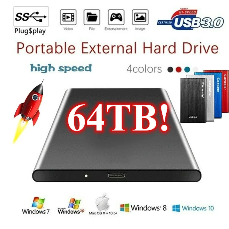 

HDD USB3.0 SATA высокоскоростной 2,5 \ внешний жесткий диск высокоскоростной портативный 2 ТБ/64 ТБ жесткий диск USB 3,0 SATA жесткие накопители