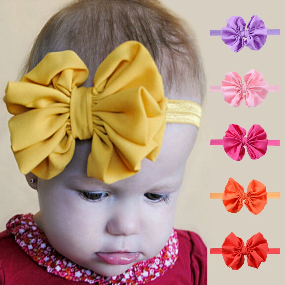 

1PCS Girls Headbands Chiffon Flower Bows Soft Strecth Hair Bands Hair Accessories for Newborns Infants Toddlers Kids