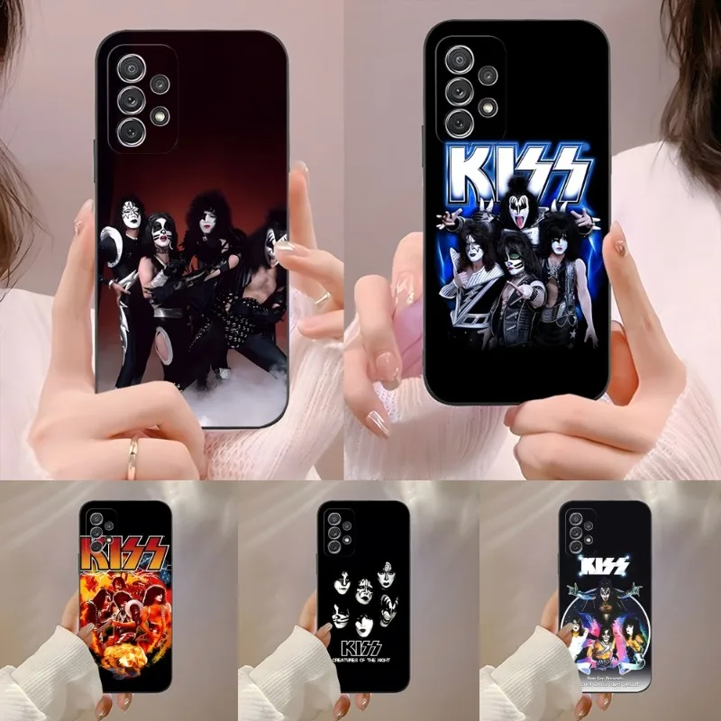 America Kiss Rock Band Phone Case For Samsung S22 S21 S20 S30 S9 S10 S8 S7 S6 Pro Plus Edge Ultra Fe Soft Silicone Shell