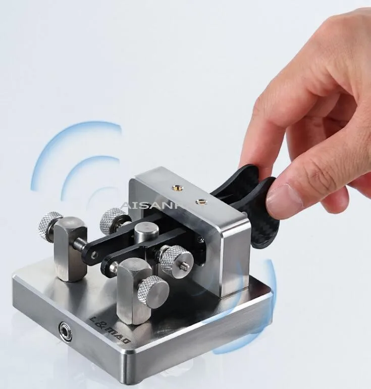 Upgrade Lao Mao Automatische Paddel Schlüssel Keyer Telegraphen CW Morse Code für Amateur HAM RADIO Edelstahl Aluminium Legierung