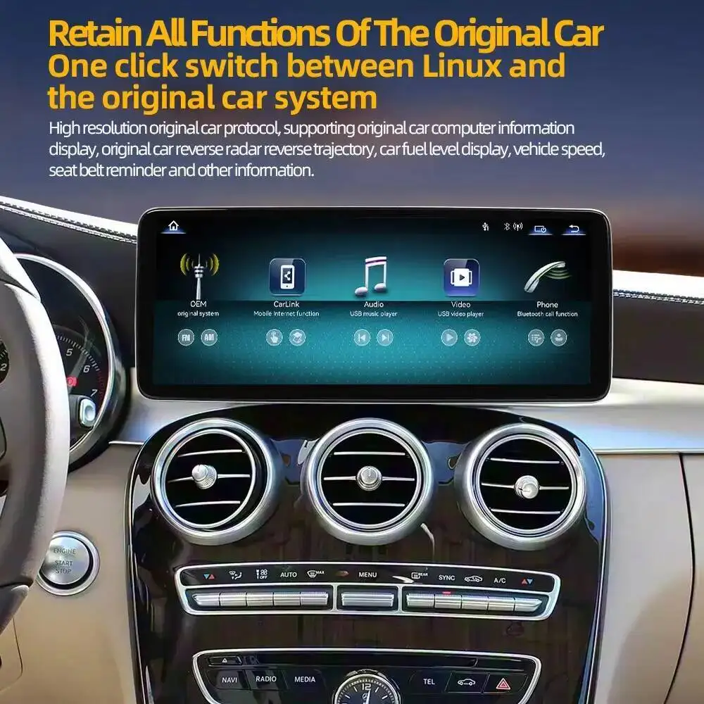 Фото 12,3-дюймовая автомагнитола с CarPlay и Android Auto, Linux-система, GPS, мультимедийный видеоплеер для Mercedes Benz B-класса W246 NTG5 NTG5.1 №3