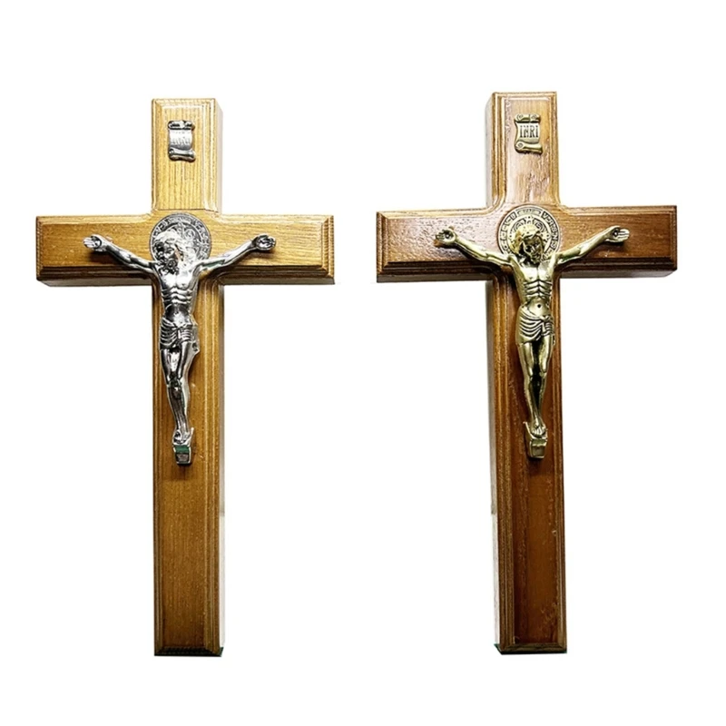 

Solid Crucifix Wall Jesus Christian Wall Hanging Ornaments Home Church Decoration Catholic Prayer Religious