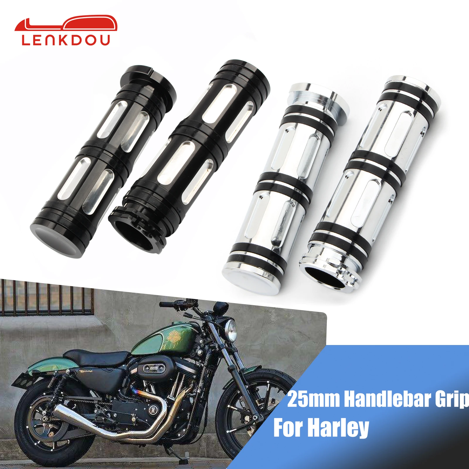 

For Harley Touring Street Glide Sportster 883 Dyna Fat Bob Softail Universal 25 mm Handle Bar Hand Grips Motorcycle Accessories
