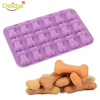 1pc 18 holes mini dog bones shape cake mold silicone diy icecube chocolate soap moulds pastry cookie baking tools