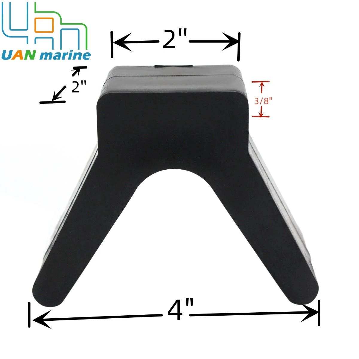 2 шт. роликовый упор для носа V прицеп лодки резиновый носка V-образный блок черный
