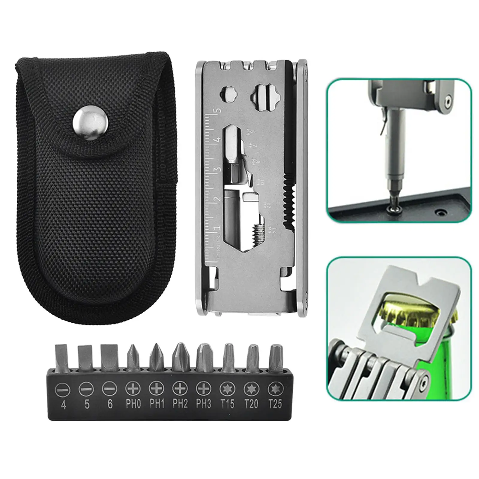 

Tool Kit, Bike for Mountain Outdoor Biking and Cycle Repair Chain Tool with , Multi Screwdriver with Hex,
