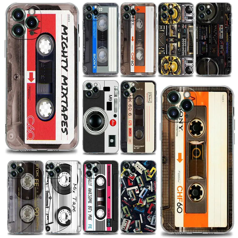 Funda Retro Vintage con cinta de Cassette para teléfono móvil, carcasa de...