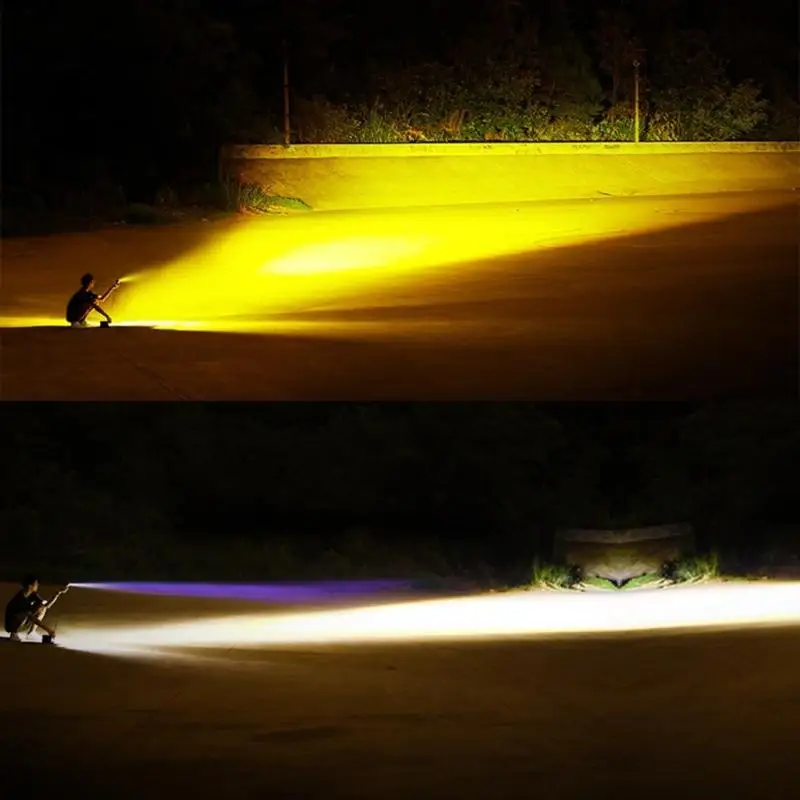 517B 20W Прожекторные светодиодные фонарики для работы в условиях плохой видимости вне дороги с возможностью вращения на 360° Дополнительный свет включен.