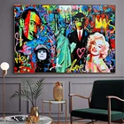 Граффити Художественная Картина на холсте постеры Рене магритте Сальвадор Дали Мэрилин Монро принты на стену картины декор для комнаты