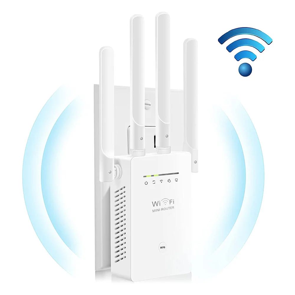 

Dual Band 2.4/5G WiFi Range Extender Wireless Internet Booster Cover Up to 5000 sq.ft & 35 Device Long 1200Mbps Signal Amplifier