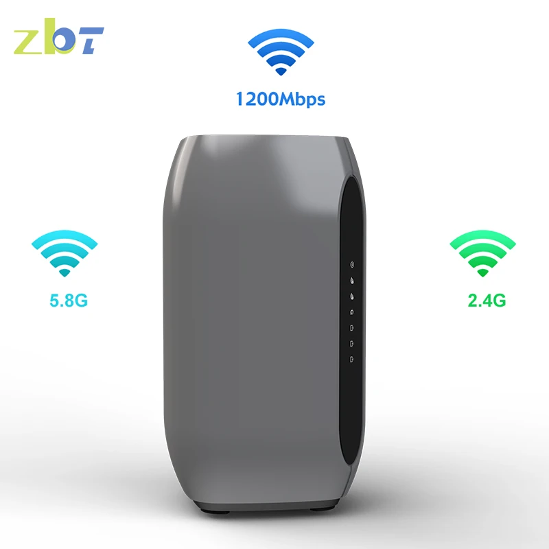 ZBT 1200Mbps Dual Band Gigabit Router 4G LTE Router High Speed Wireless WIFI Modem Router 1 WAN 3 LAN With SIM Card Slot WE5927